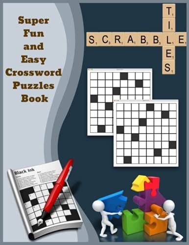 Super Fun and Easy Crossword Puzzles Book Entertainin Puzzles Book with Solutions