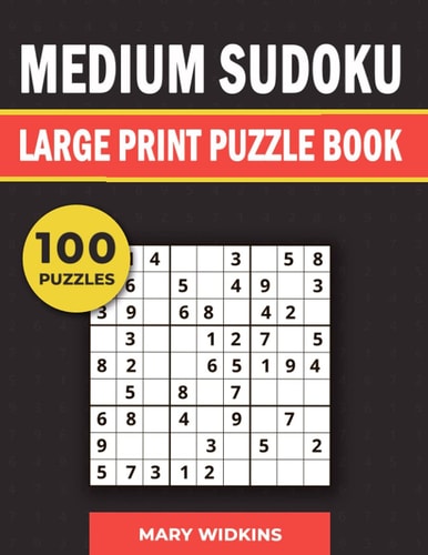 Medium Sudoku Large Print Puzzle Book 100 Puzzles Logic Activity Book For Adults