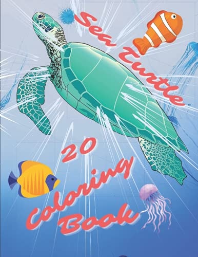 Sea Turtle Coloring Book For Kids and Adults with Fun, Easy, and Stress-relief, Coloring Book For Grown-ups