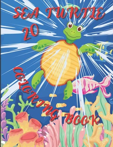 Sea Turtle Coloring Book For Kids and Adults with Fun, Easy, and Stress-relief, Coloring Book For Grown-ups