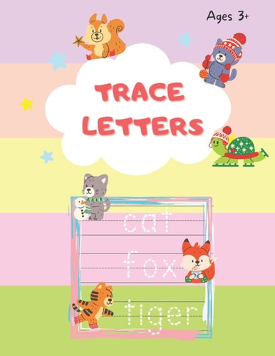 Trace Letters Handwriting Practice For Kids, Preschoolers Letter Tracing Writing Exercises Ages 3+