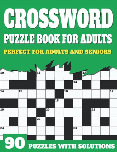 Crossword Puzzle Book For Adults Large Print Crossword Puzzles For Senior Parents And Grandparents With Solutions To Enjoy Sunday Time