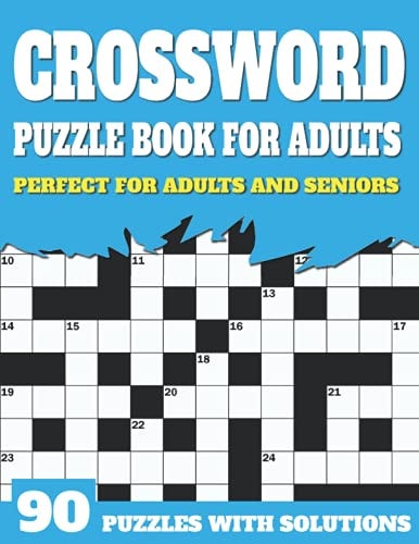 Crossword Puzzle Book For Adults Large Print Crossword Puzzles For Adult Parents And Senior Grandparents With Solutions To Enjoy Holiday