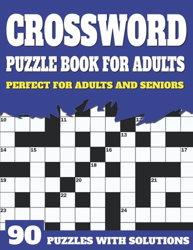 Crossword Puzzle Book For Adults Crossword Book For Adult Parents And Senior Grandparents With Large Print Puzzles And Solutions To Enjoy Traveling And Holiday
