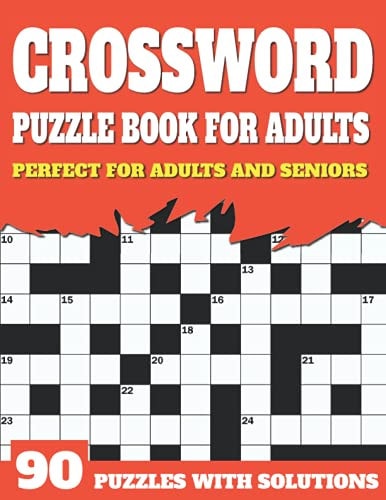 Crossword Puzzle Book For Adults Large Print Sunday Enjoying Crossword Puzzles For Senior Parents And Grandparents With Solutions