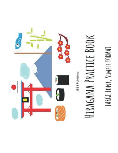 Practicing Hiragana For Beginners and Kids. Simple Format
