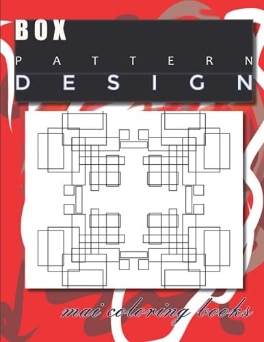 Box Pattern Design Beautiful Coloring Books for Kids and Adult