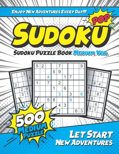 Sudoku POP Sudoku Puzzle Book Medium Ver. Puzzle Book for Adults with Answers