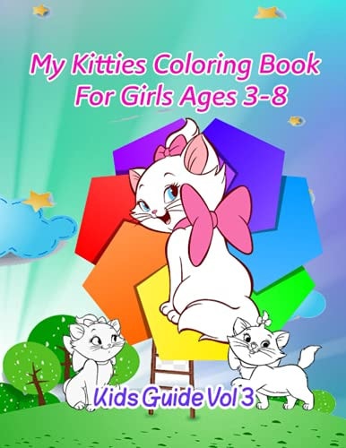 My Kitties Coloring Book for Girls Ages 3-8 Cute Cat Coloring Book.Caticorn Coloring Book for Girls