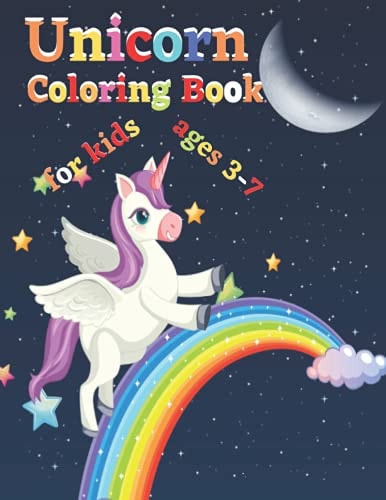 Unicorn Coloring Book for Kids Ages 3-7 Coloring Books for Kids Unicor, Girl Color Books, Unicorn Coloring Books