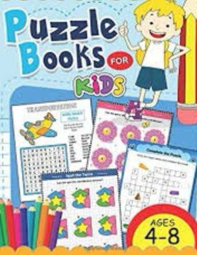 Puzzle Book For Kids Ages 4-8
