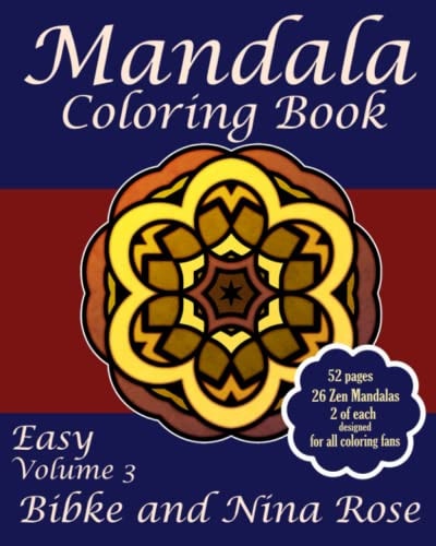 Mandala Coloring Book Easy Volume 3 Zen Patterns for Creative Coloring