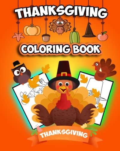 Thanksgiving Coloring Book 50 Pages