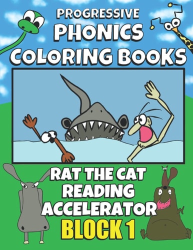 Progressive Phonics Coloring Books Block 1 Rat The Cat Reading Accelerator