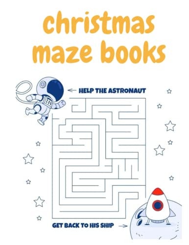 Christmas Mazes Books for Kids 2022-2023 Maze Books for Kids 4-8
