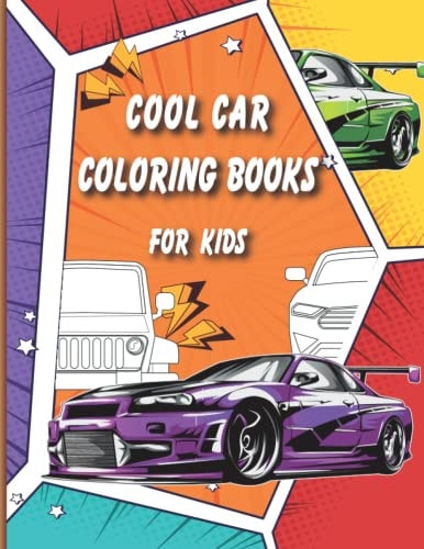 Cool Car Coloring Books for Men & Kids The Future Teachers Coloring Books For Boys