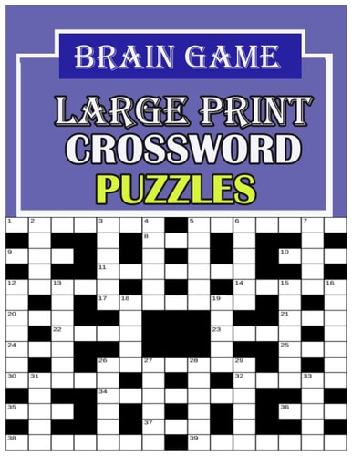 Brain Game Large Print Crossword Puzzle Book