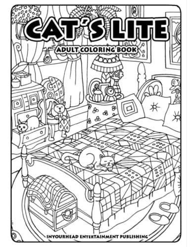 Cat's Lite Adult Coloring Book