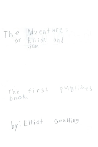The Adventures of Elliot and Liam The First Published Book