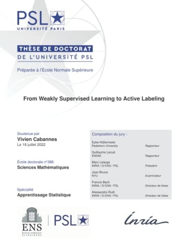 From Weakly Supervised Learning to Active Labeling PhD Thesis