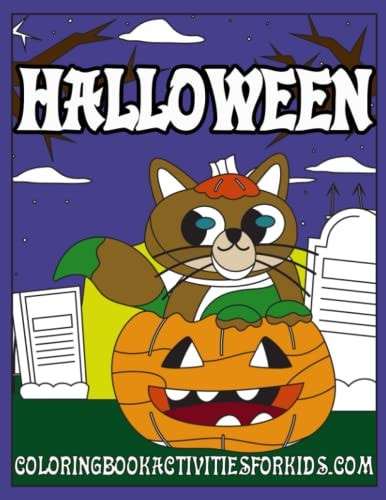 Coloring Book Activities For Kids Halloween