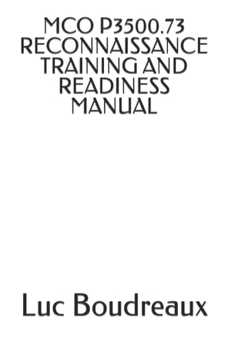 McO P3500.73 Reconnaissance Training and Readiness Manual