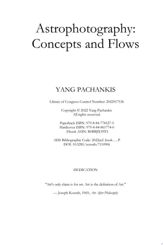 Astrophotography: Concepts and Flows