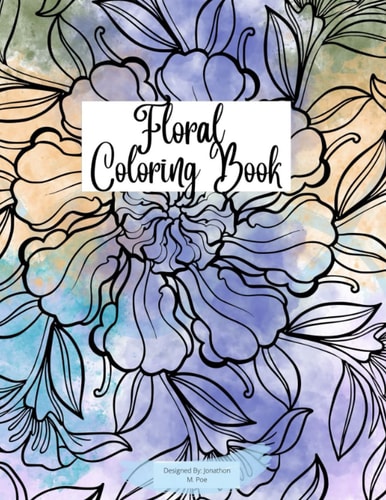 Floral Alphabet Coloring Book Ment For Any Age