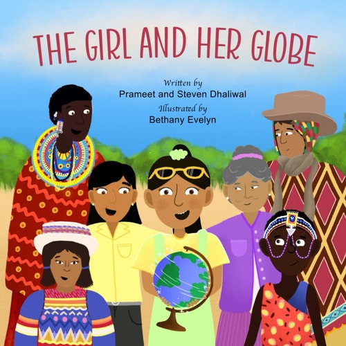 GIRL AND HER GLOBE.