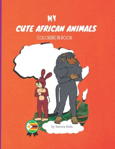 My Cute African Animals Coloring In Book