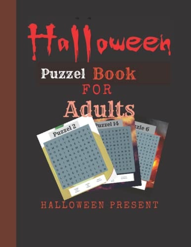 Halloween Puzzel Book for Adults Spooky Puzzel Book for Adults