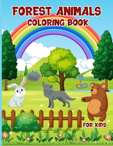 Forest Animals Coloring Book For Kids