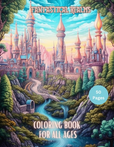 Fantastical Realms Coloring Book For All Ages 50 Unique Designs Perfect For Relaxing And Stress Relief