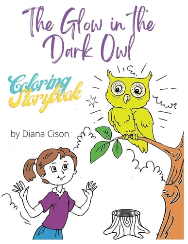 The Glow in the Dark Owl Children's Coloring Storybook