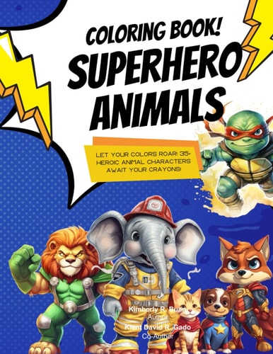 Coloring Book Superhero Animals