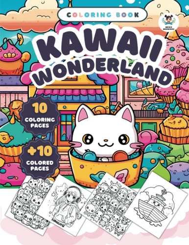 Kawaii Coloring Wonderland A Playful Journey of Color and Cuteness For Kids And Adults