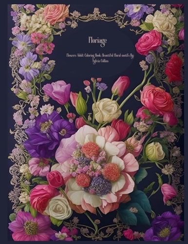 Floriage Flowers Adult Coloring Book: Beautiful Floral Motifs