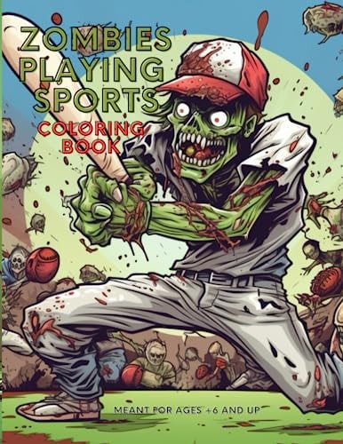 Zombies Playing Sports Coloring Book Zombie Coloring Book Playing Sports