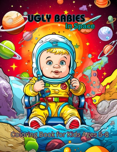 Ugly Babies In Space Coloring Book for Kids Ages 5-8