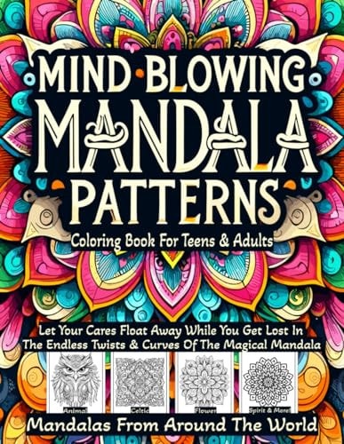 Mind Blowing Mandala Patterns Coloring Book
