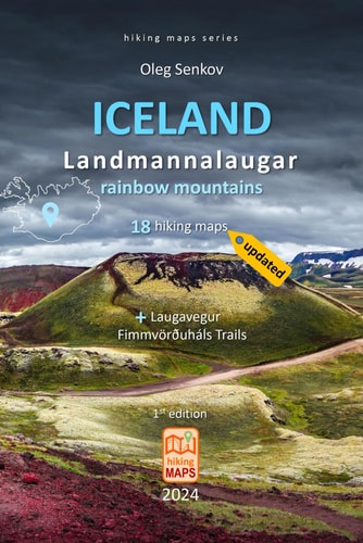ICELAND, Landmannalaugar Rainbow Mountains, Hiking Maps