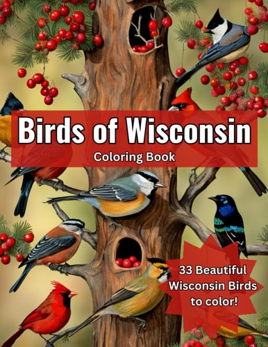Birds of Wisconsin Coloring Book Color the Birds of Wisconsin While Learning About Them