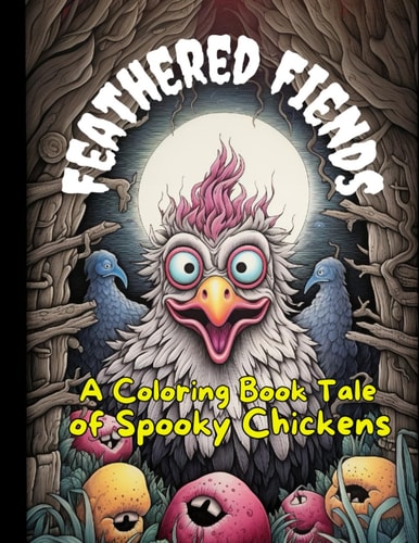 Feathered Fiends A Coloring Book Tale of Spooky Chickens