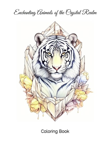 Enchanting Animals of the Crystal Realm Coloring Book
