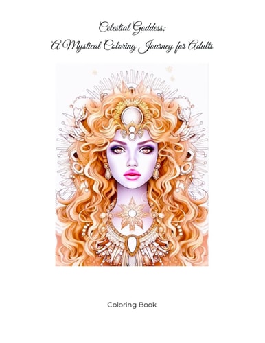 Celestial Goddess A Mystical Coloring Journey for Adults