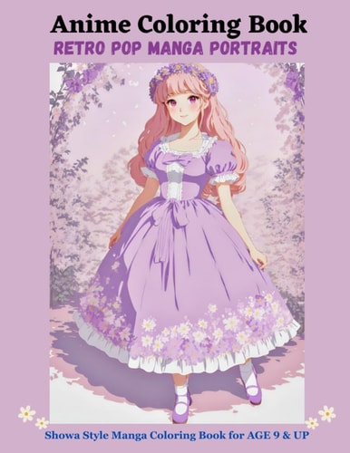 Anime Coloring Book Retro Pop Manga Portraits