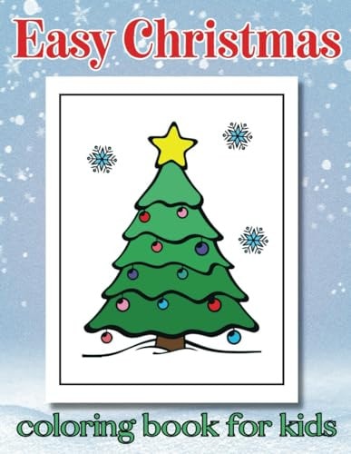 Easy Christmas Coloring Book for Kids