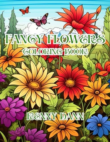 Fancy Flowers Coloring Book