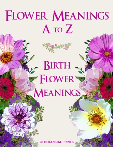 Flower Meanings A to Z 38 Botanical Prints Including Birth Flower Meanings By Month