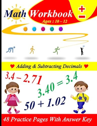 Adding & Subtracting Decimals 48 Practice Pages with Answer Key